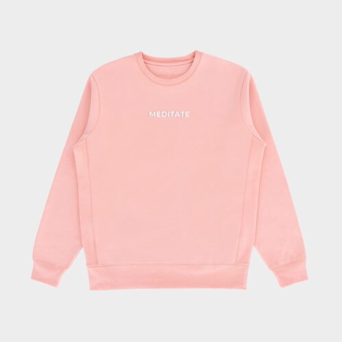 Crewneck sweatshirt with Meditate print on the front