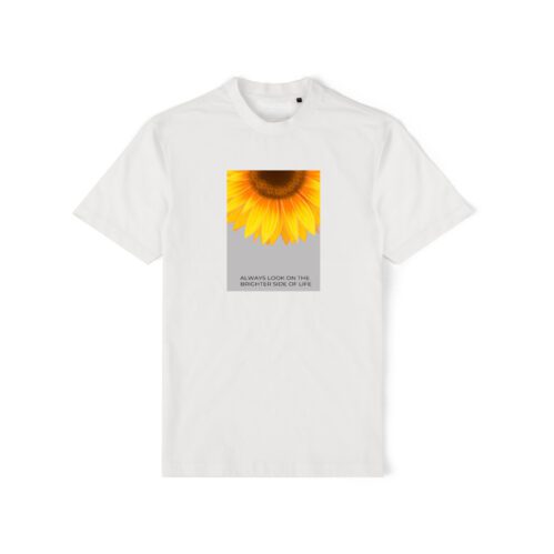 sunflower print on white tee