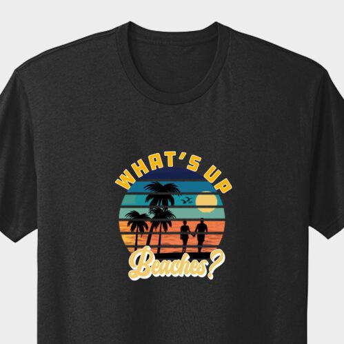 What's up beaches print in retro style